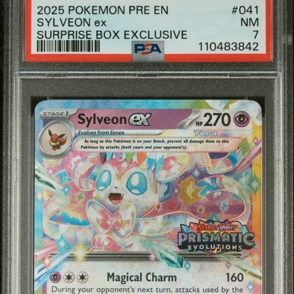 PSA 7 Sylveon EX Surprise Box Exclusive NM 41/131 - Picture 1 of 4